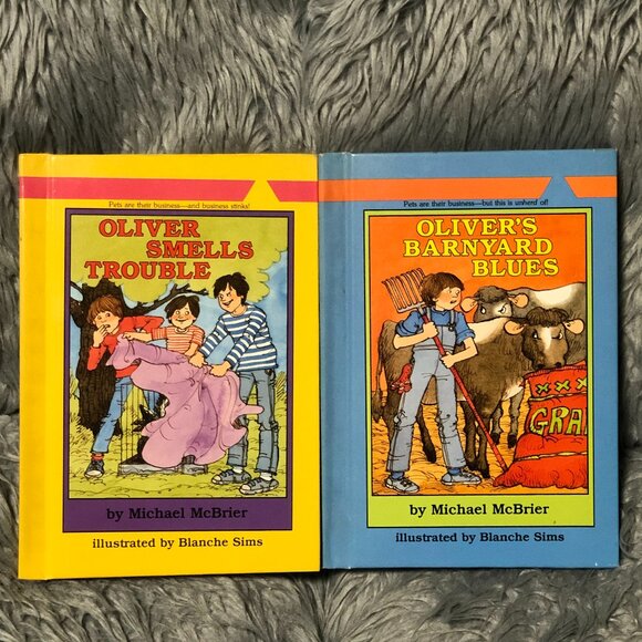Oliver Adventure Chapter books by Michael McBrier vintage Troll 80s Lot of 2 - Picture 1 of 11